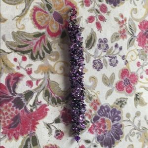 Amethyst and purple beaded bracelet